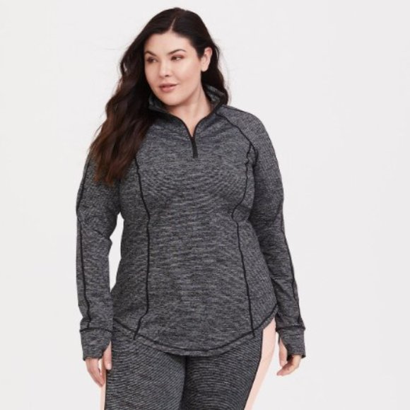 Torrid Super Soft Performance Jersey Half Zip Active Pullover Size 4 - Picture 3 of 8